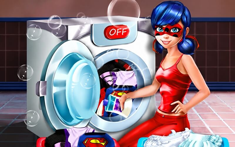 How to play Ladybug Washing Costumes